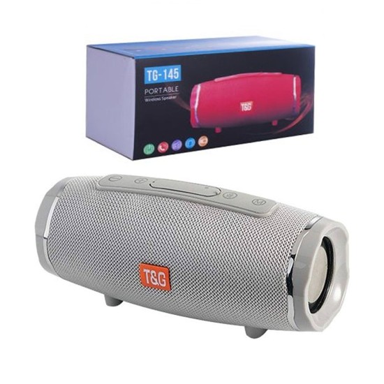 T&G SPEAKER PORTABLE TG-145 USB/TF CARD/FM RADIO GRAY